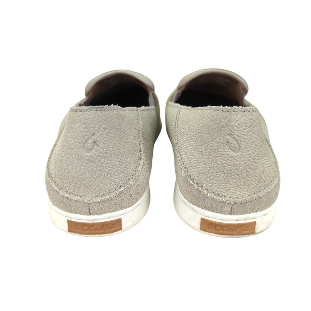 OluKai Pehuea Leather Slip On Loafer Shoes Women's US 9.5 Tan Beige - Picture 6 of 8